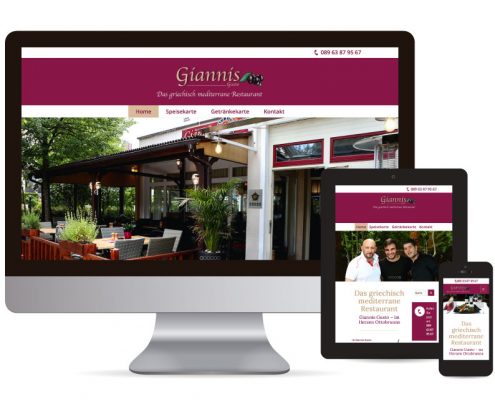 Webdesign mit WordPress für Restaurant Giannis Gusto