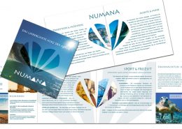 Broschüre für Numana - 8 Seiten quadratisch - gefalzt - doppelseitig bedruckt