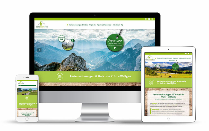 Webdesign mit Wordpress für das Reiseportal BerglustPur