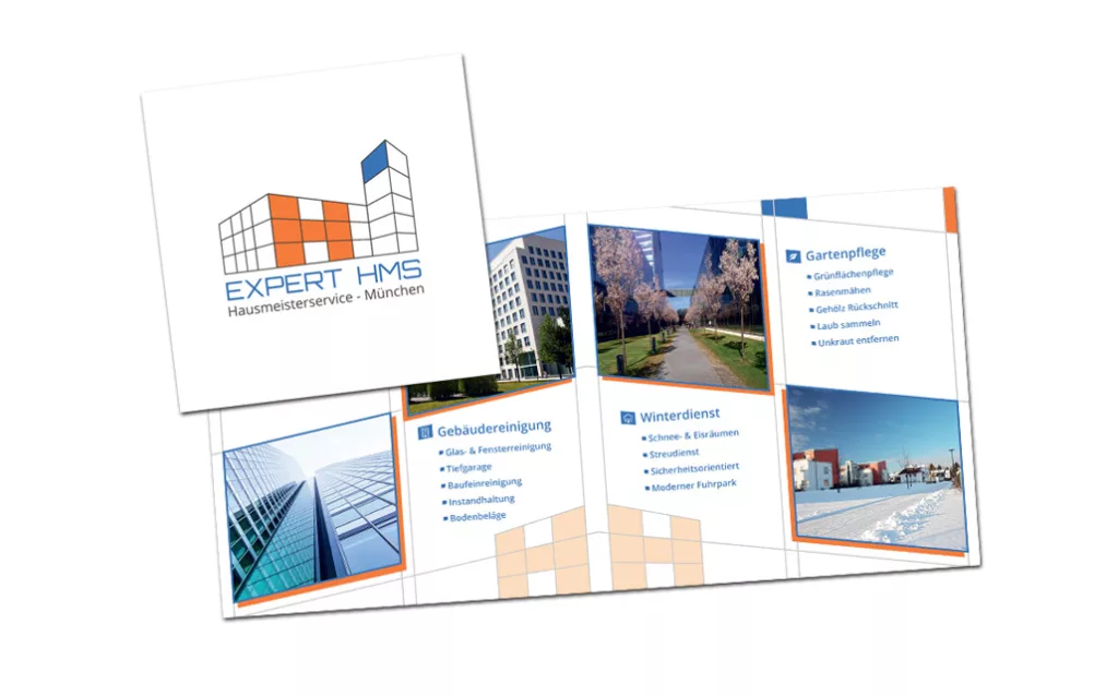 Flyer für EXPERT HMS – Ihr Hausmeisterservice in München