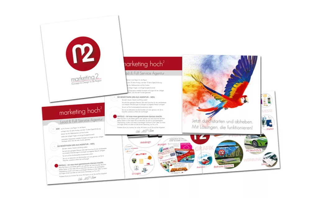 Flyer für Marketing 2 - Webdesign . Werbung . Marketing . München