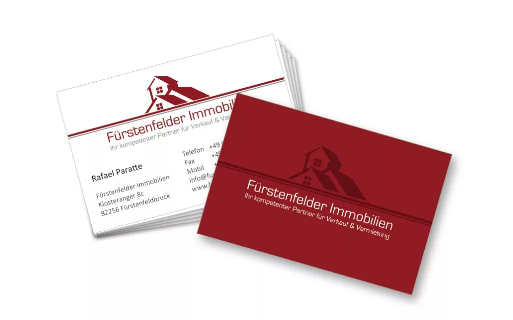 Visitenkarte folienkaschiert Fürstenfelder Immobilien