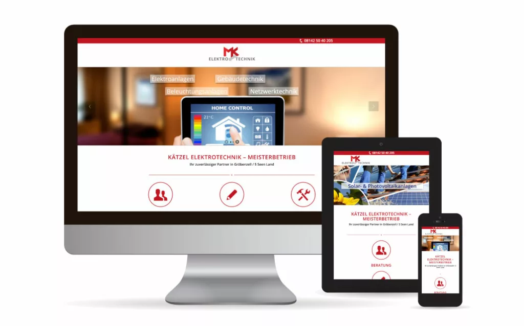 Webdesign Wordpress Elektrotechnik Kätzel