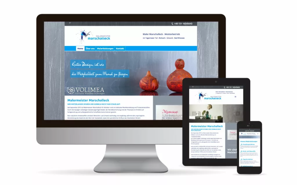 Webdesign Wordpress Maler Marschalleck