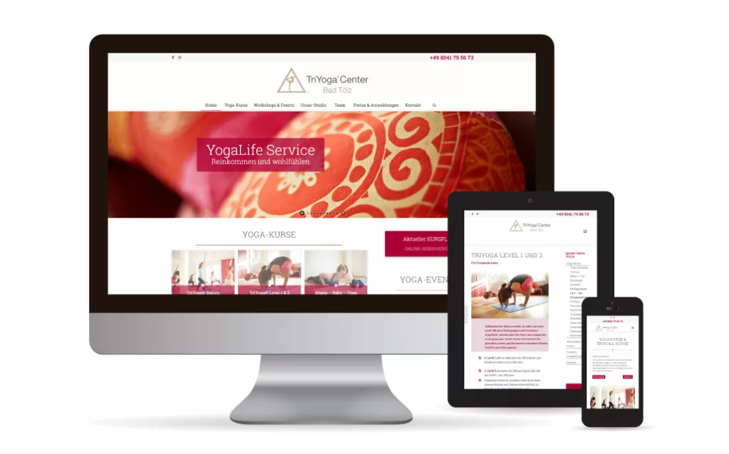 Webdesign WordPress Yoga Center Bad Tölz
