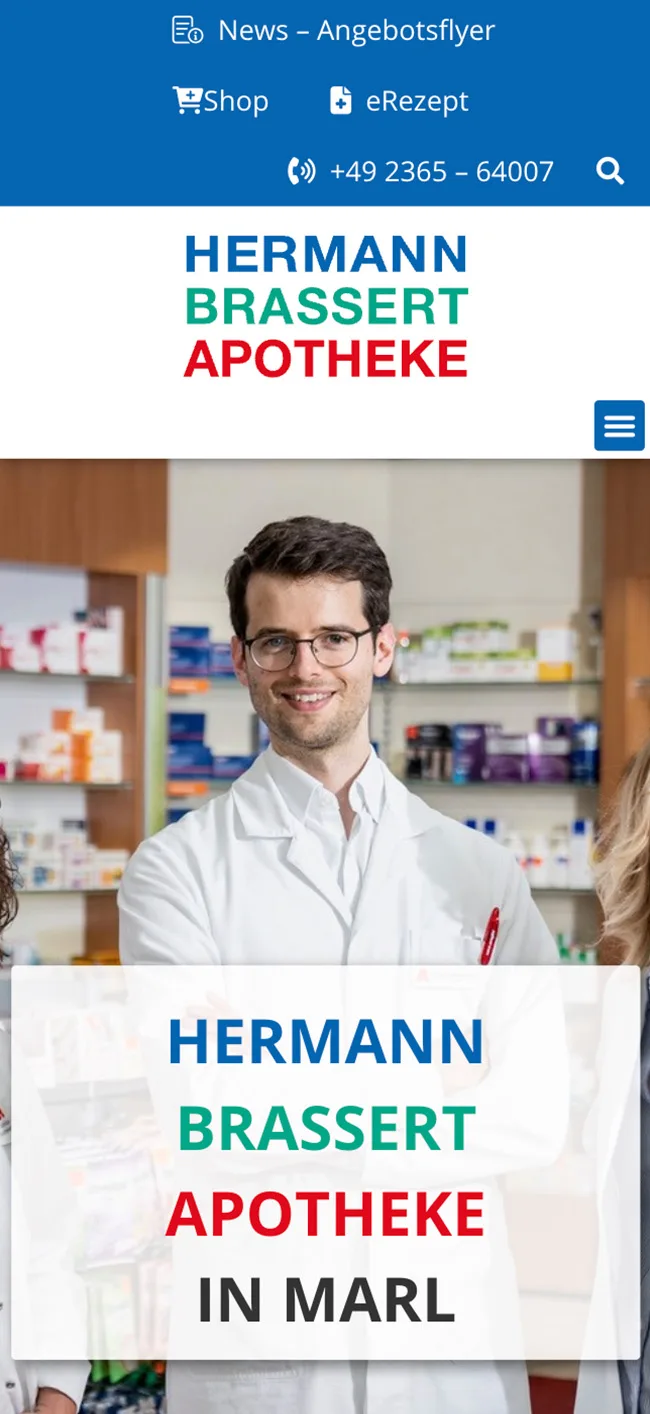 Webseite für Apotheke