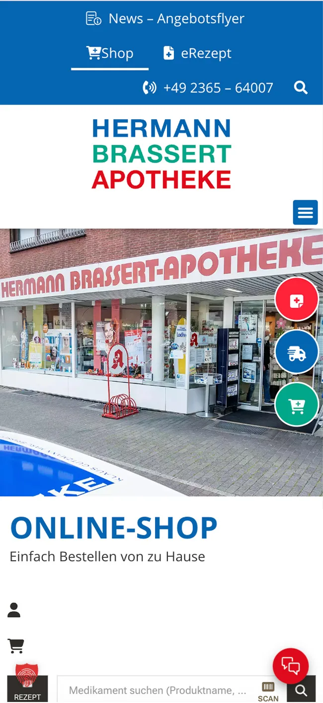 Webseite & Onlineshop für Apotheke