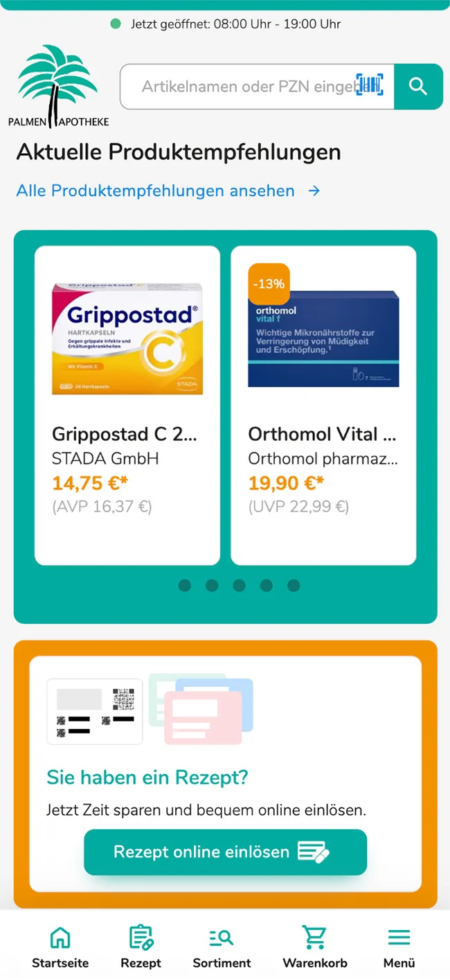 Webseiten & Onlineshop für Apotheken